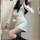 Set: Quilted Jacket + A-line Skirt