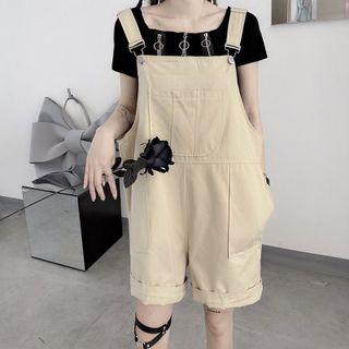 Pocket Detail Jumper Shorts Khaki - One Size
