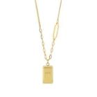 Nugget Pendant Stainless Steel Necklace Necklace - Gold - One Size