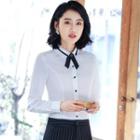 Sleeveless Mini Pencil Dress / Single-button Blazer / Long-sleeve Shirt