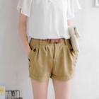 Shorts With Bow Belt
