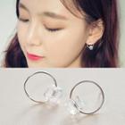 Crystal Cube Hoop Earrings