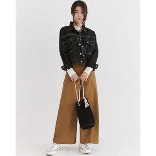 Dual-pocket Stitched Jacket
