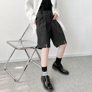 Slit Wide-leg Shorts