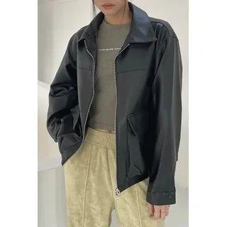 Couple Zip-up Faux-leather Jacket