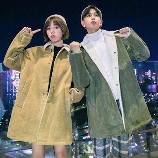 Couple Matching Patterned Snap-buttoned Coat