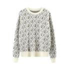 Argyle Floral Sweater / Long-sleeve T-shirt