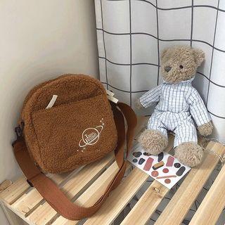 Fleece Embroidered Crossbody Bag / Doll / Set