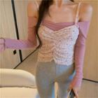Floral Camisole Top / Long-sleeve T-shirt