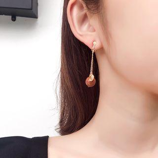 Non-matching Leaf Drop Earring 1 Pair - As Shown In Figure - One Size