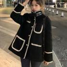 Black Medium Long Long-sleeve Jacket Black - One Size