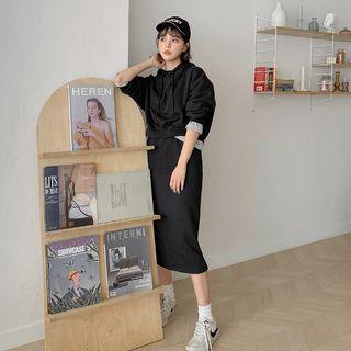 Set: Cropped Hoodie + Long Skirt