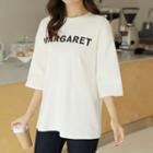 Elbow-sleeve Printed Winter T-shirt