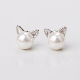 Beaded Cat Ear Stud
