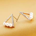 Jeweled Triangular Earrings