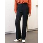 Striped Boot-cut Dress Pants