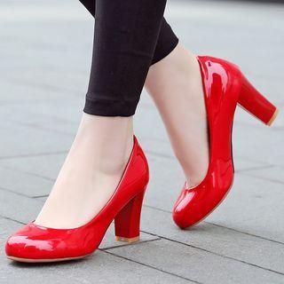 Chunky-heel Patent Shoes