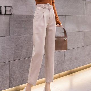 Asymmetric Cropped Tapered Pants