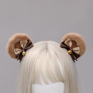 Fluffy Bear Ear Hair Clip