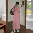 Maxi Sweater Dress Pink - One Size