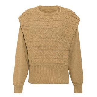 Twist Knit Sweater Brown - One Size