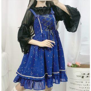 Lace-up Zodiac Sleeveless A-line Dress