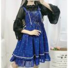Lace-up Zodiac Sleeveless A-line Dress