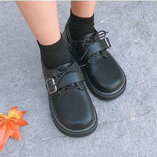 Platform Lace-up Strapped Shoes
