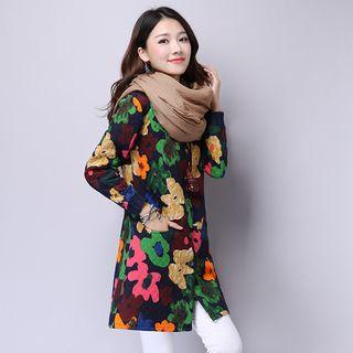 Floral Print Long Coat