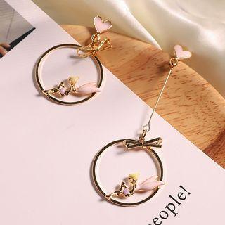 Faux Pearl Swirl Alloy Dangle Earring