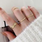 Cross Ring -  Set Of 4 As Shown In Figure - One Size