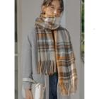 Plaid Scarf Yellow - One Size
