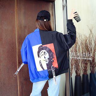 Strap Colour Block Jacket