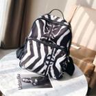 Zebra-print Waterproof Backpack