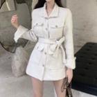 Plain Buttoned-up Jacket