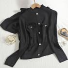 Plain Midi Knit Dress Black - One Size