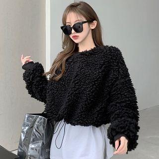 T-shirt / Faux Shearling Sweatshirt