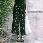 Floral Chiffon Wide-leg Pants As Shown In Figure - One Size