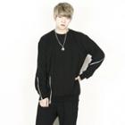 Asymmetric Zip-detailed T-shirt