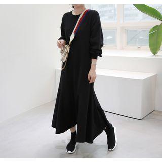 Flare Cotton Maxi Sweatshirt Dress