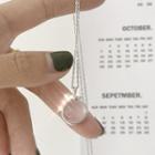 925 Sterling Silver Crystal Necklace E225 - With Box - As Shown In Figure - One Size