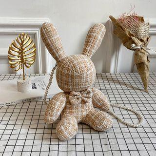 Tweed Rabbit Crossbody Bag