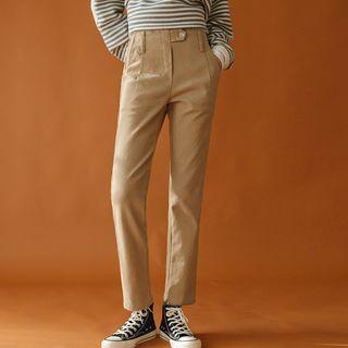 Pintuck Tab-detail Baggy Pants