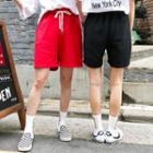Contrast-trim Loose-fit Gym Shorts