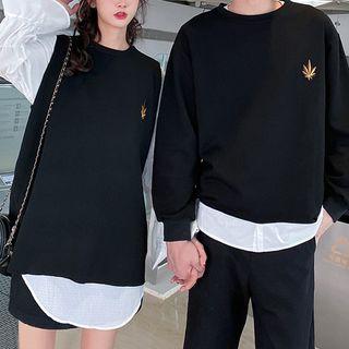 Couple Matching Embroidered Sweatshirt / Long-sleeve Blouse / Vest
