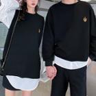 Couple Matching Embroidered Sweatshirt / Long-sleeve Blouse / Vest