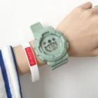 Set: Digital Strap Watch + Lettering Wristband