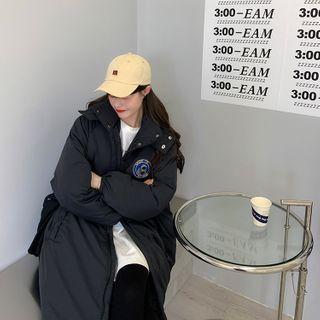 Mock-neck Zip Coat Black - One Size