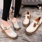 Faux Leather Mary Janes