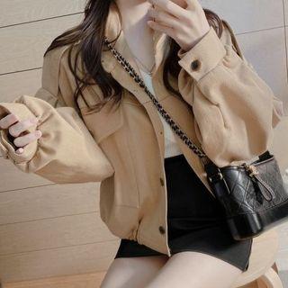 Plain Button Jacket / A-line Skirt